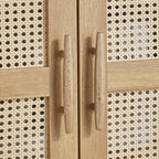 Velmora™ Springwood Caning Storage Accent Cabinet, Light Honey Finish