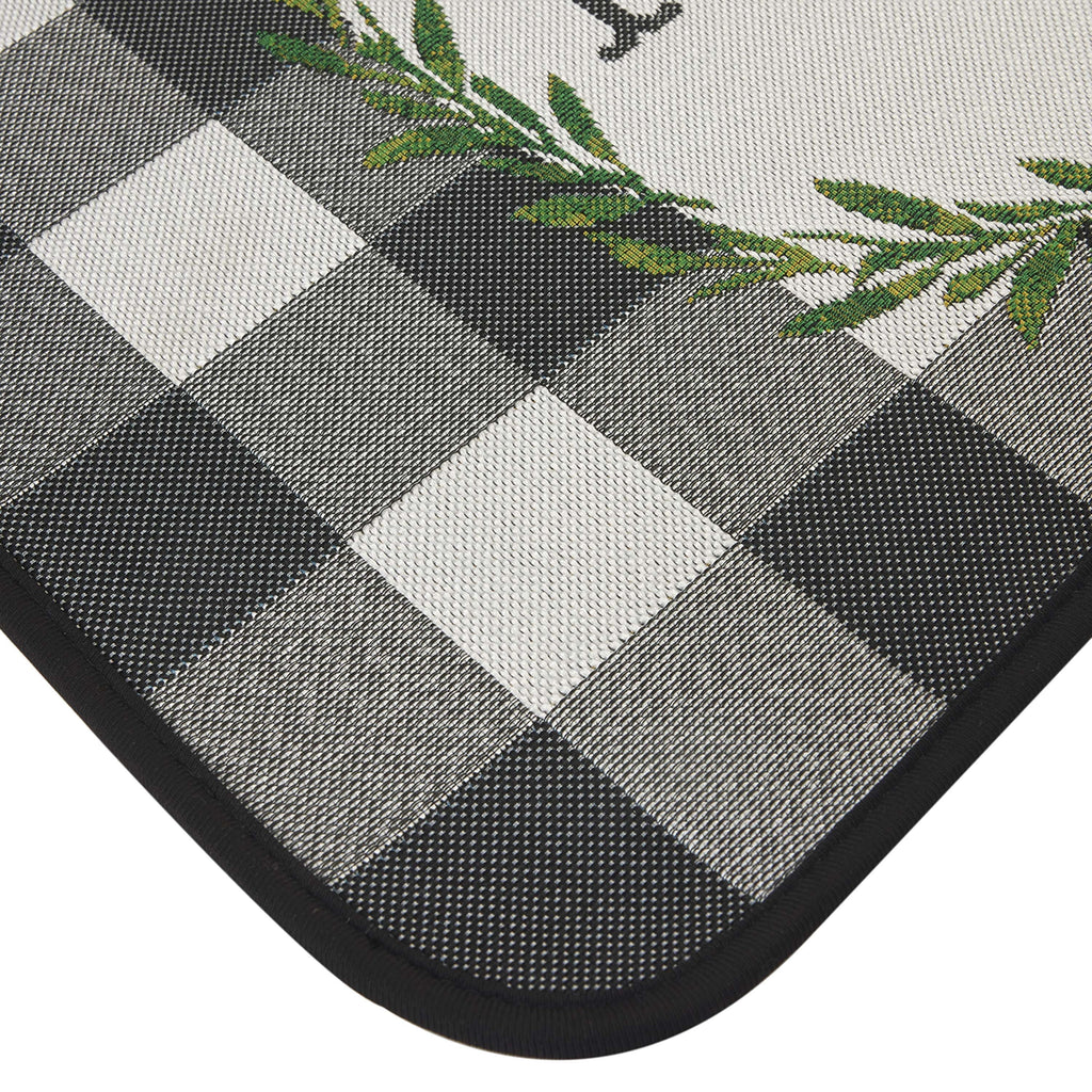 Velmora™ (4 pack) Buffalo Check Home Kitchen Rug - 20" x 30" - 65% Polypropylene/ 35% Polyester - Grey