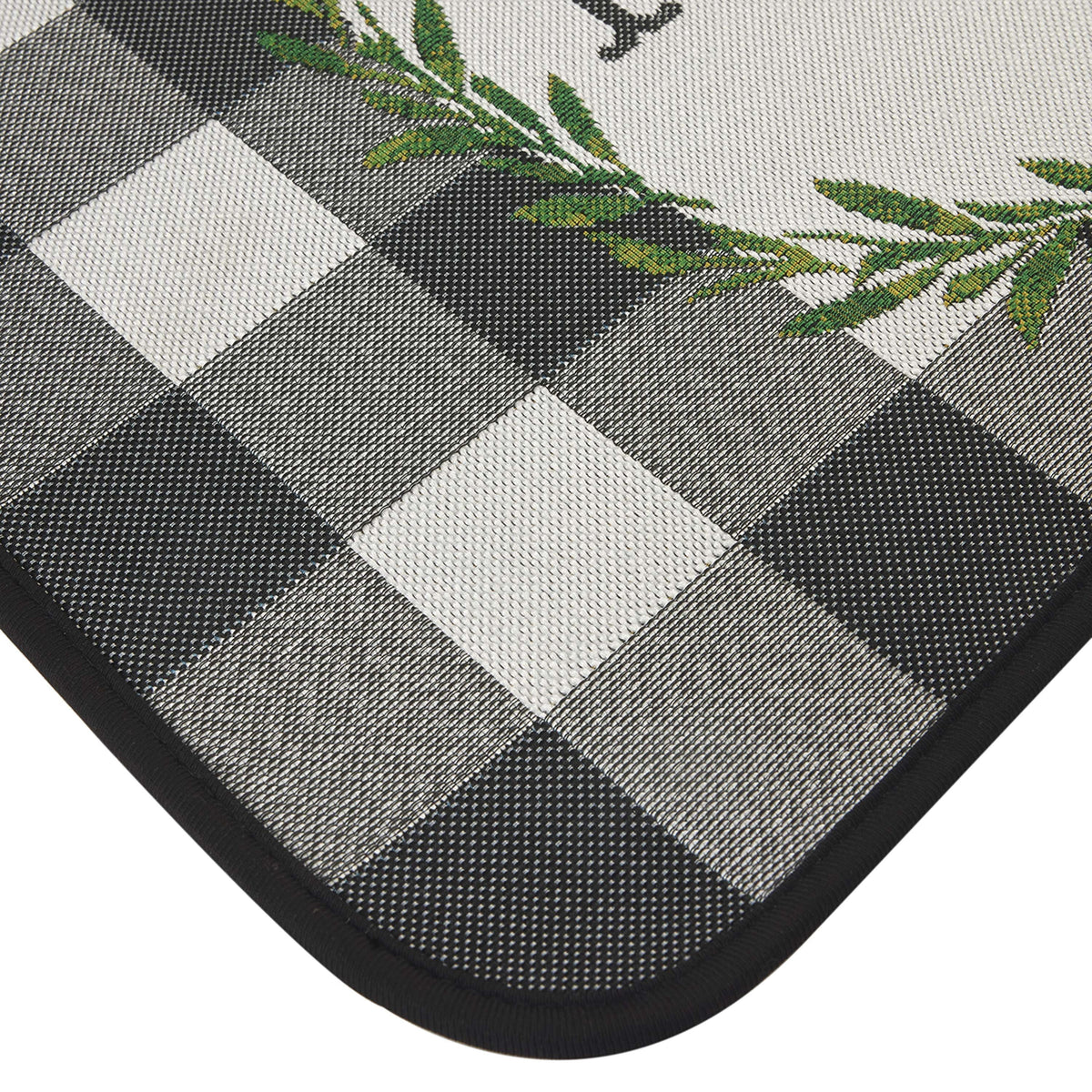 Velmora™ (4 pack) Buffalo Check Home Kitchen Rug - 20" x 30" - 65% Polypropylene/ 35% Polyester - Grey