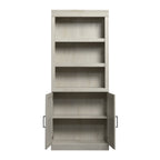 Velmora™ Glendale Bookcase With Doors, Rustic White Finish