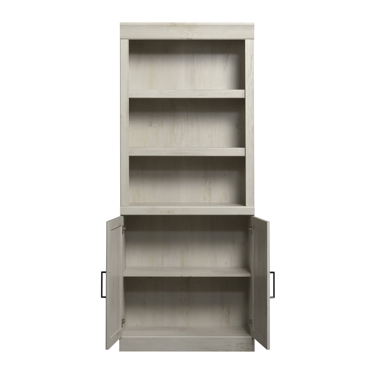 Velmora™ Glendale Bookcase With Doors, Rustic White Finish