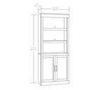 Velmora™ Glendale Bookcase With Doors, Rustic White Finish