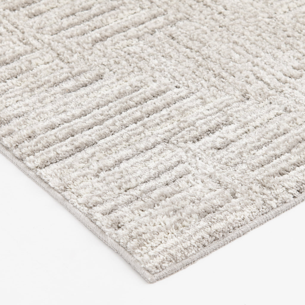 Velmora™ 5' x 7' Gray Geometric Block Hi Low Area Rug