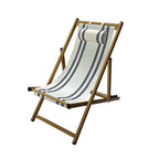 Velmora™ (2 pack) Resort Sling Fabric Chair, Beige & Blue Stripe