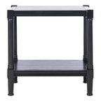 Velmora™ Rafiki Solid Rustic Rectangle Accent Table, Black