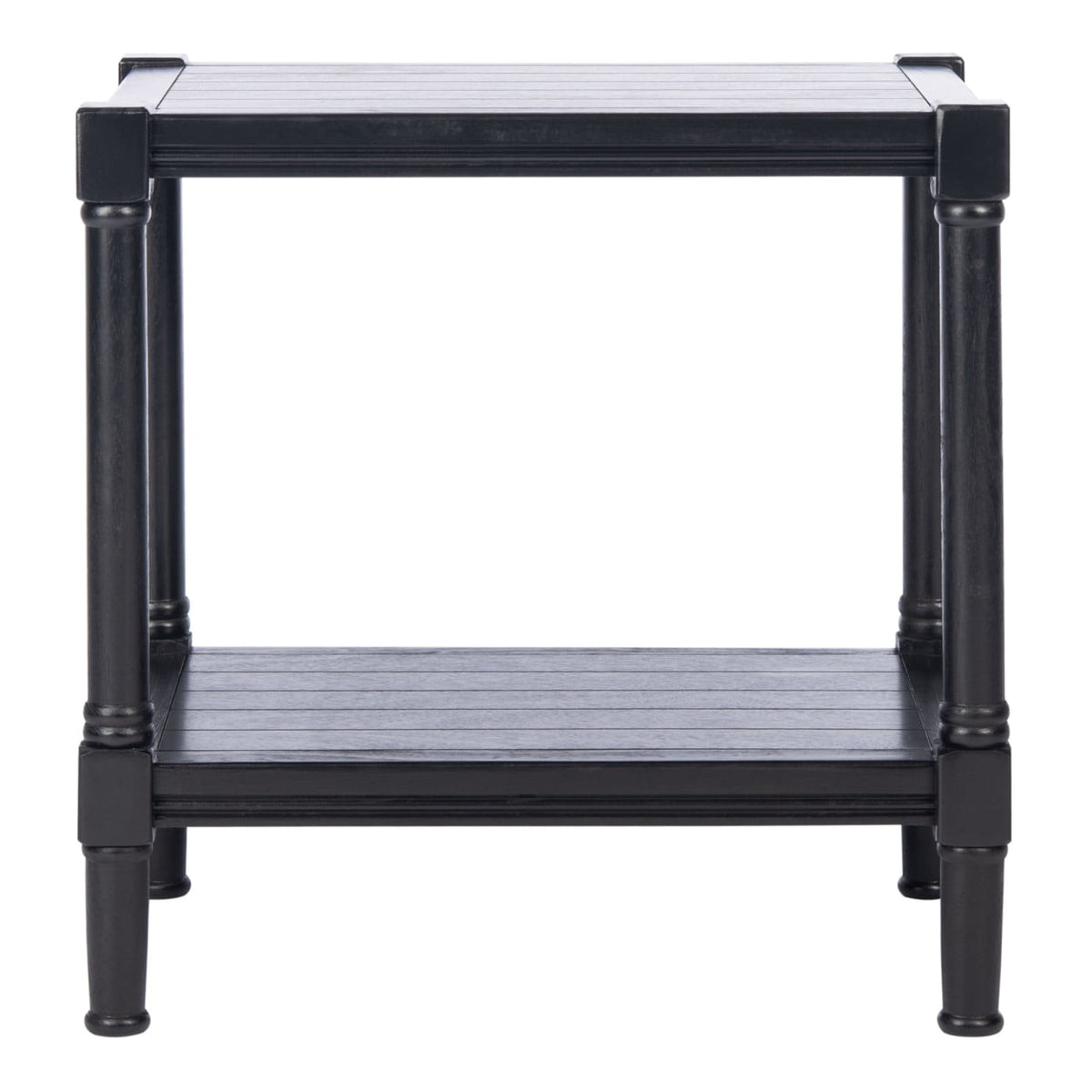 Velmora™ Rafiki Solid Rustic Rectangle Accent Table, Black
