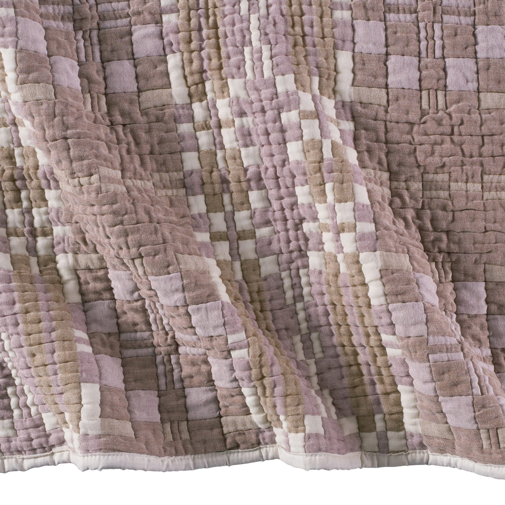 Velmora™ Ivory Modern Mosaic Cotton Matelasse Reversible Quilt, King