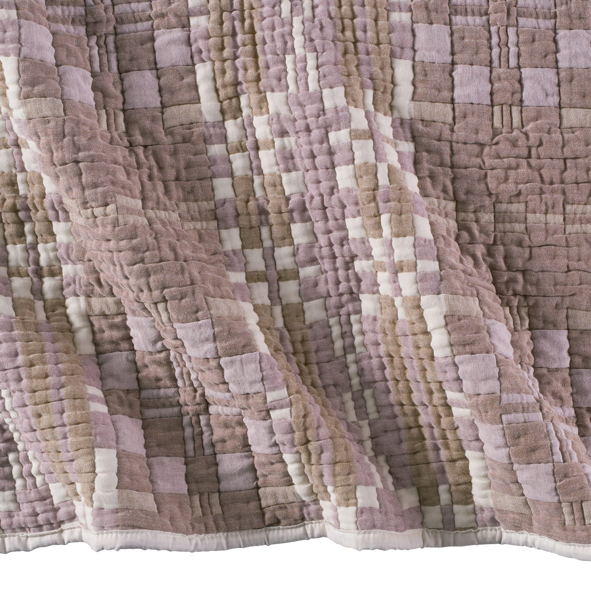 Velmora™ Ivory Modern Mosaic Cotton Matelasse Reversible Quilt, King