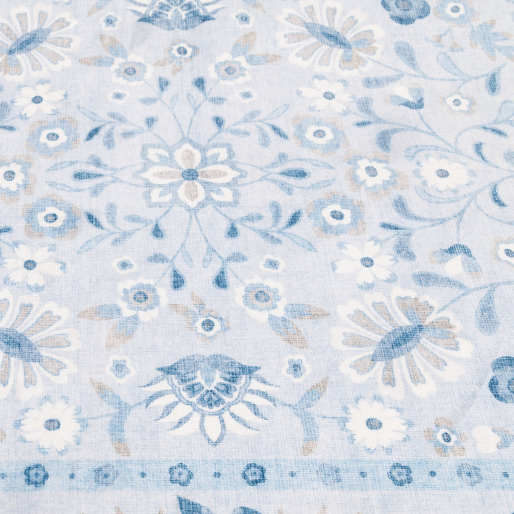 Velmora™ Blue Persian Faux Fur Scalloped Indoor Area Rug, 4 ft x 5 ft 6 in