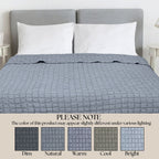 Velmora™ Check Matelasse Quilt, Washed Indigo, Full/Queen