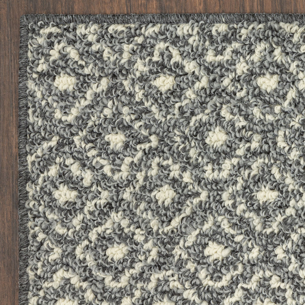 Velmora™ (2 pack) Geometric Diamond Black Tonal Olefin Indoor Accent Rug, 2'6"x3'10", Skid-Resistant