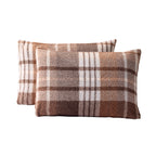 Velmora™ 3-Piece Brown Plaid Cozy Knit Comforter Set, King