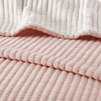 Velmora™ Full/Queen Quilt - Blush Pink Matelasse, Cotton-Rich, Reversible Bedding