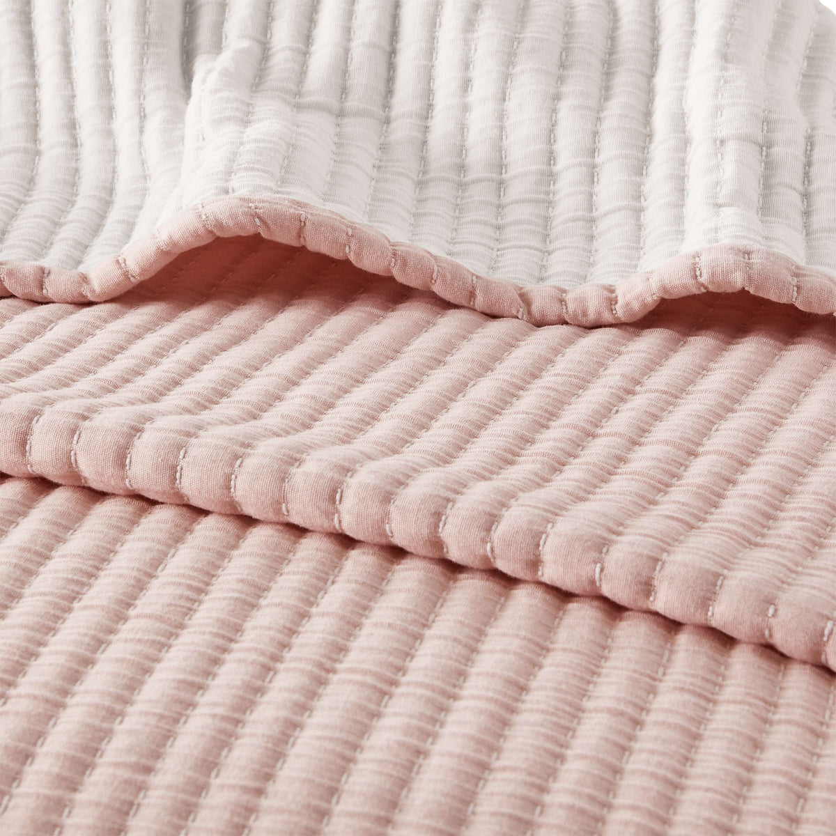 Velmora™ Full/Queen Quilt - Blush Pink Matelasse, Cotton-Rich, Reversible Bedding