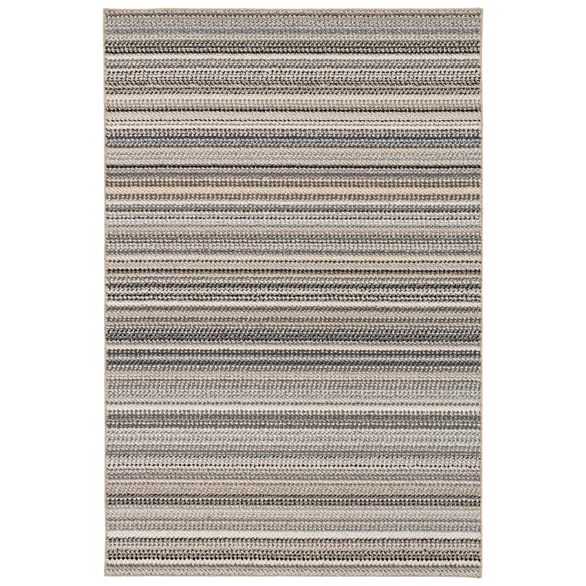 Velmora™ (4 pack) Carnival Stripe Polypropylene Indoor Area Rug, Assorted Earth Tones, 3 ft x 5 ft