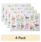 Velmora™ (4 pack) Multicolor Kitchen Mat, Herbal Tea, 18"W x 30"L, 1 Piece