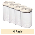 Velmora™ (4 pack) 9.9 Cup Flip-Tite Square Food Storage Container, Ideal for Pantry Organization