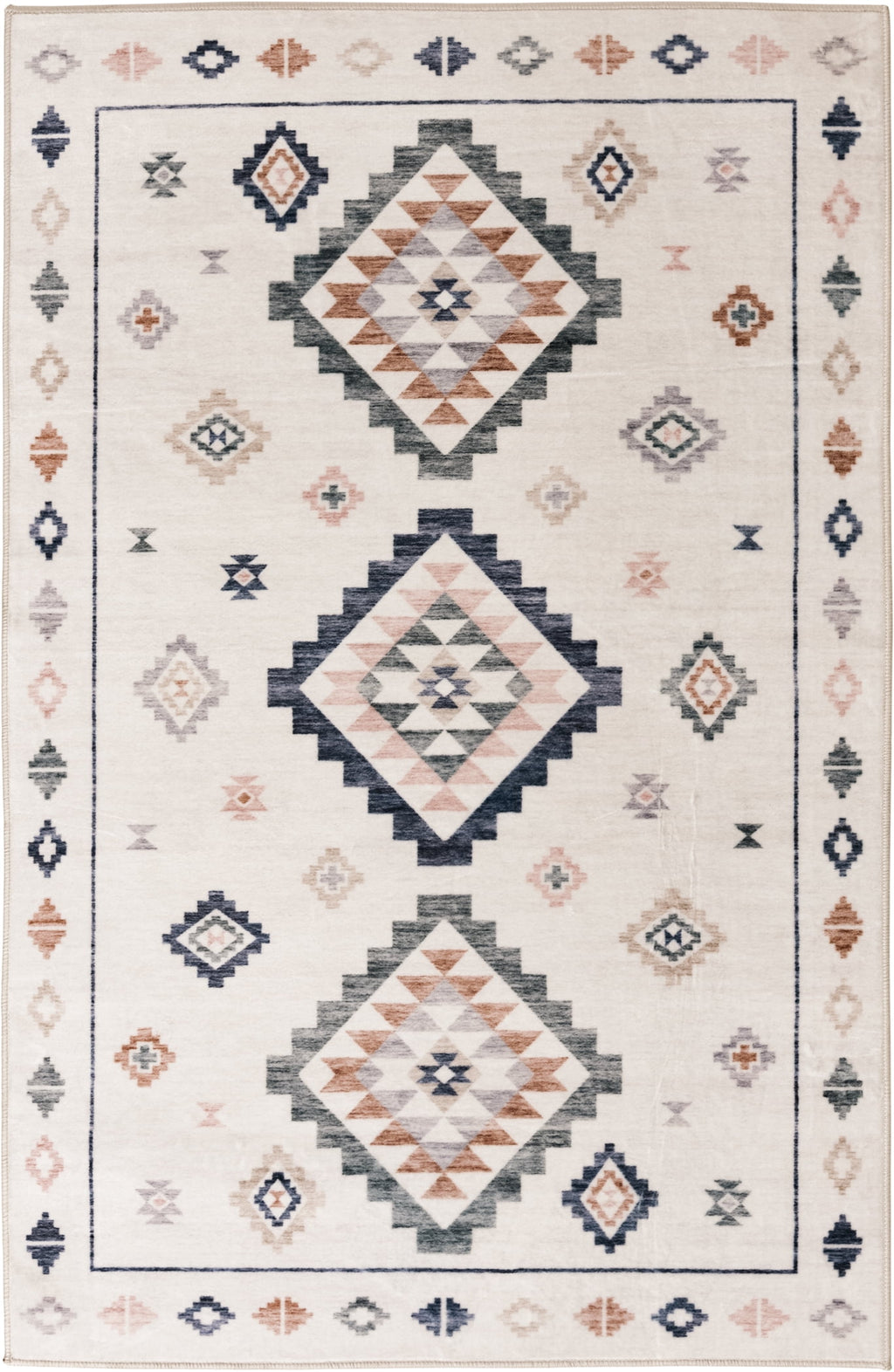 Velmora™ 4 ft x 5 ft 6 in Southwestern Faux Fur Indoor Area Rug