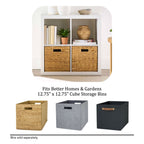 Velmora™ 4 Cube Storage Organizer, White Texture