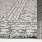 Velmora™ 6 ft 6 in Round Gray Medallion Outdoor Area Rug