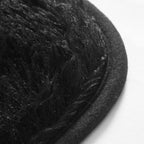 Velmora™ Cushion Shag Bedroom Rug For Adults, Black, 4'x6'