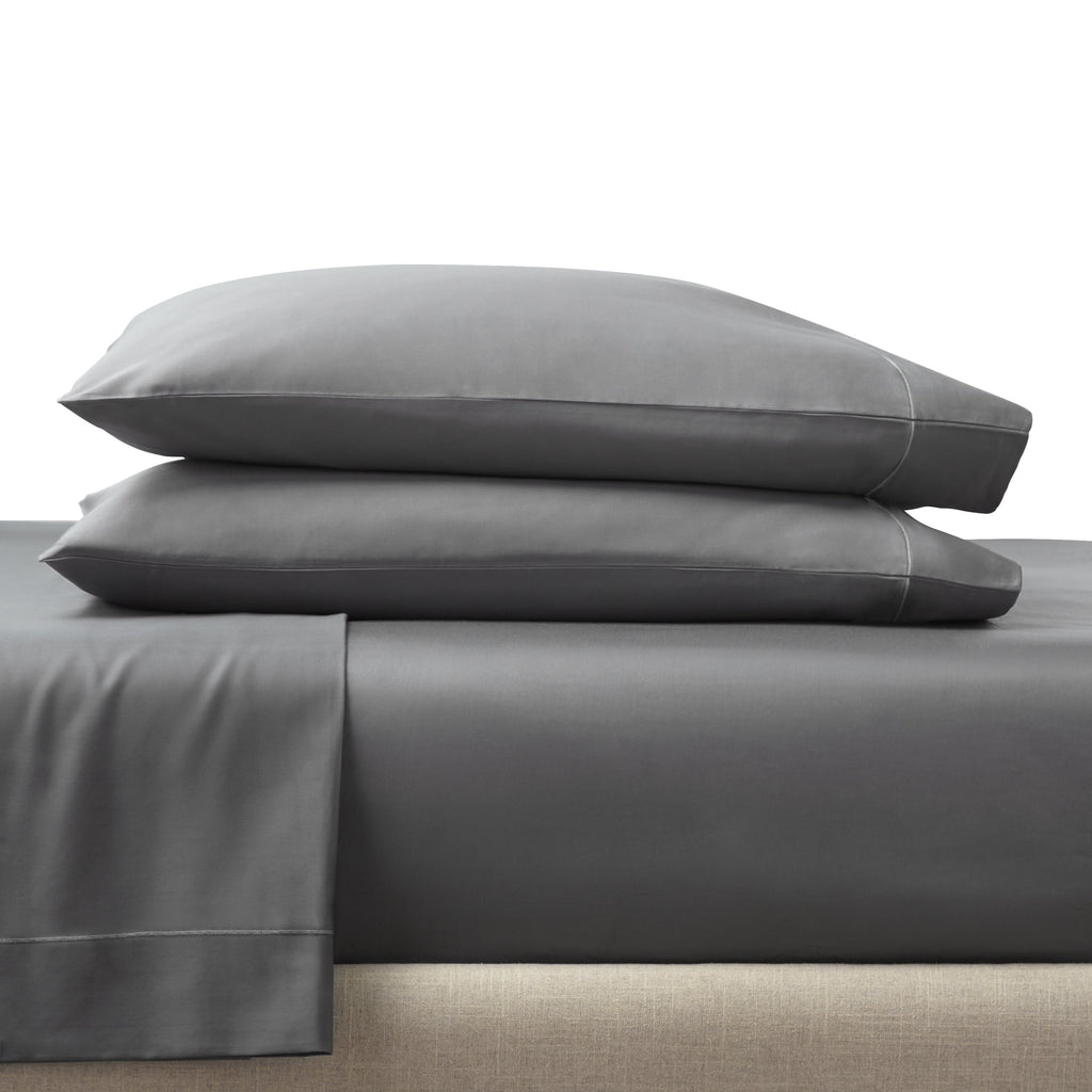 Velmora™ 4-Piece 400 Thread Count Cotton Sateen Performance Bed Sheet Set, Grey, Queen