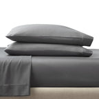 Velmora™ 4-Piece 400 Thread Count Cotton Sateen Performance Bed Sheet Set, Grey, Queen