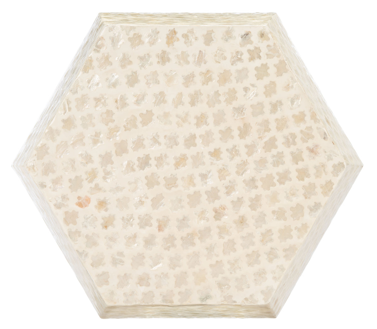 Velmora™ Rylie Abstract Hexagon Accent Table, White