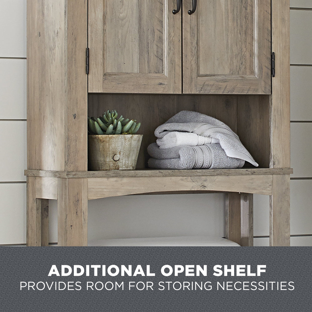 Velmora™ Over the Toilet Bathroom Storage Cabinet, Rustic Gray