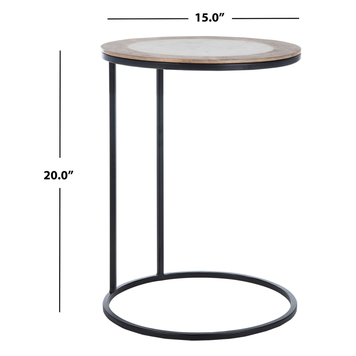 Velmora™ Gemma Modern Abstract Agate Corner Side Table, White Marble