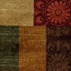 Velmora™ (2 pack) Transitional Medallion Block Red Print Indoor Accent Rug, 2'6"x3'10"