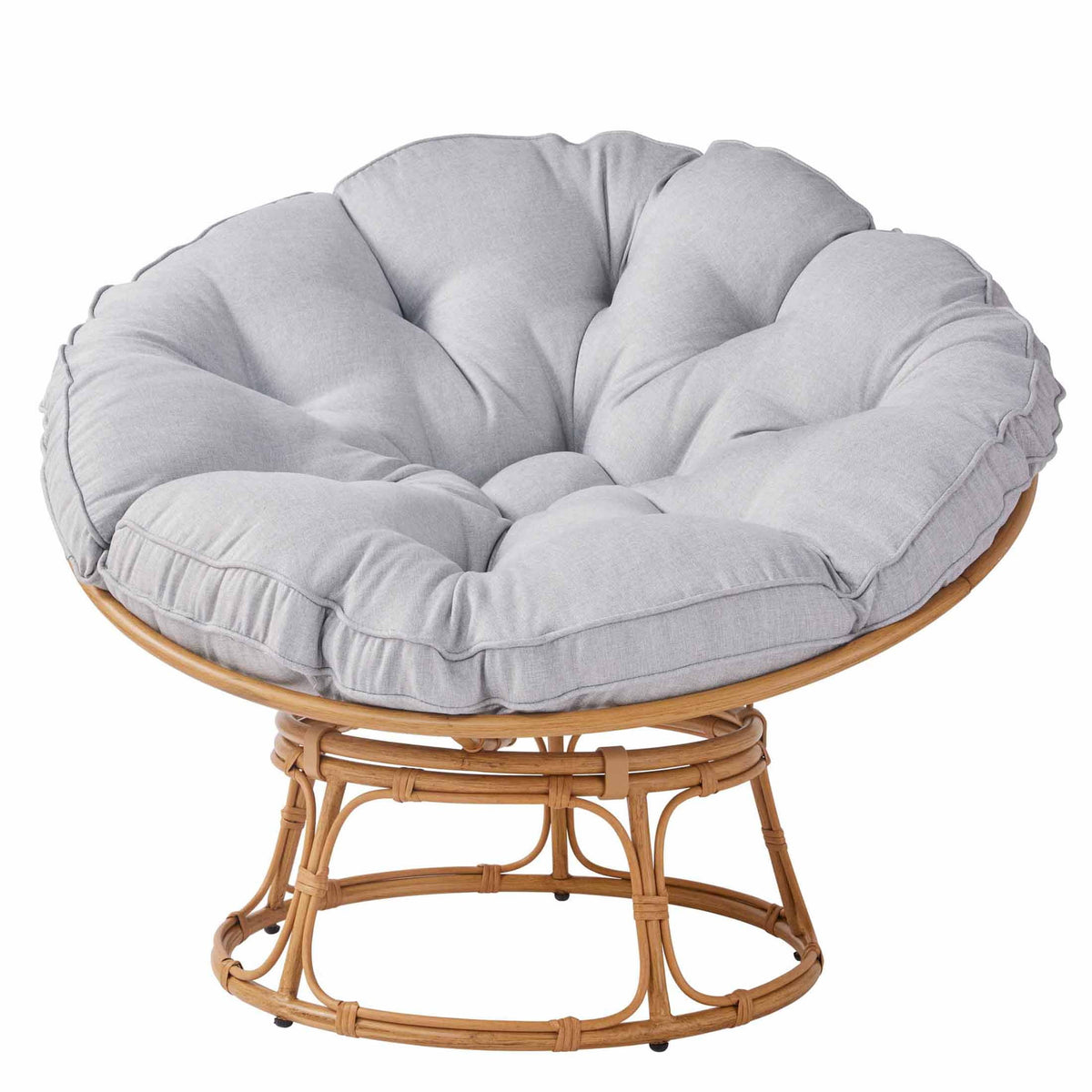 Velmora™ Emma Papasan Accent Chair, Gray Linen