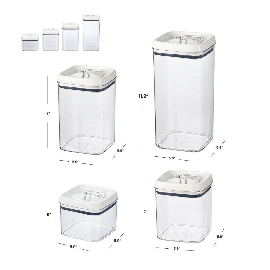 Velmora™ Flip-Tite 4-Pack Square Food Storage Container Set