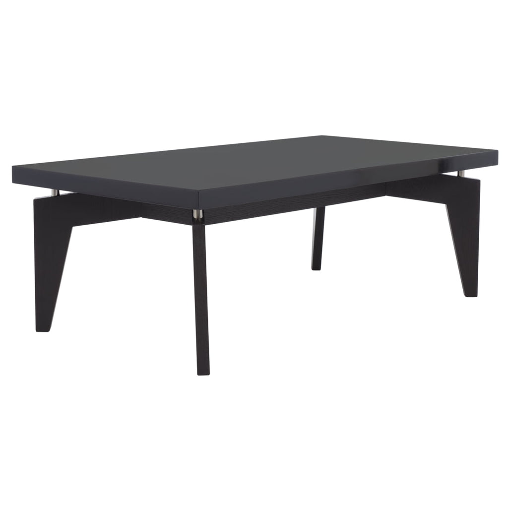 Velmora™ Josef Retro Lacquer Floating Top Coffee Table, Black/Black