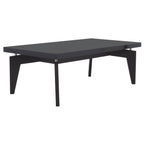 Velmora™ Josef Retro Lacquer Floating Top Coffee Table, Black/Black