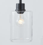 Velmora™ 63.5 in 3 Light Contemporary Black Floor Lamp Clear Glass