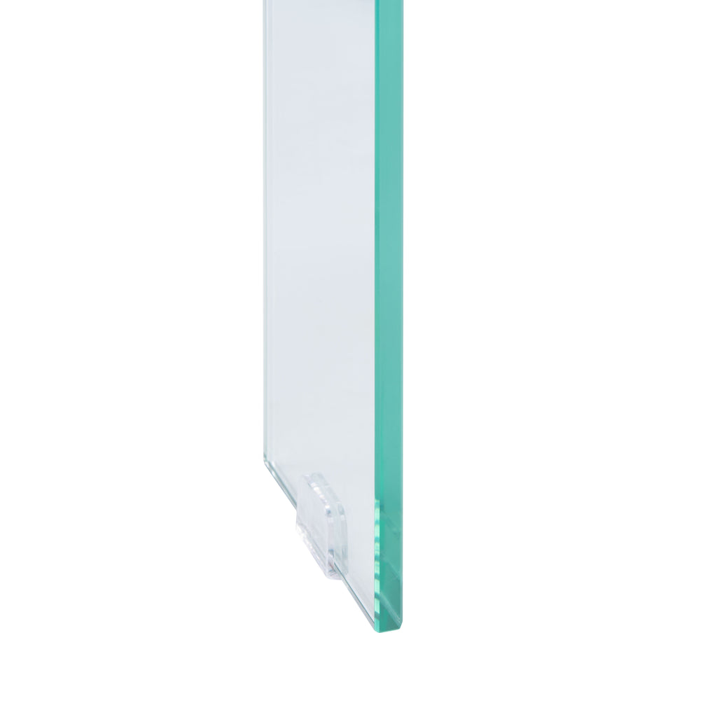 Velmora™ Katelyn Rect. Contemporary Glass Leg Coffee Table, Natural