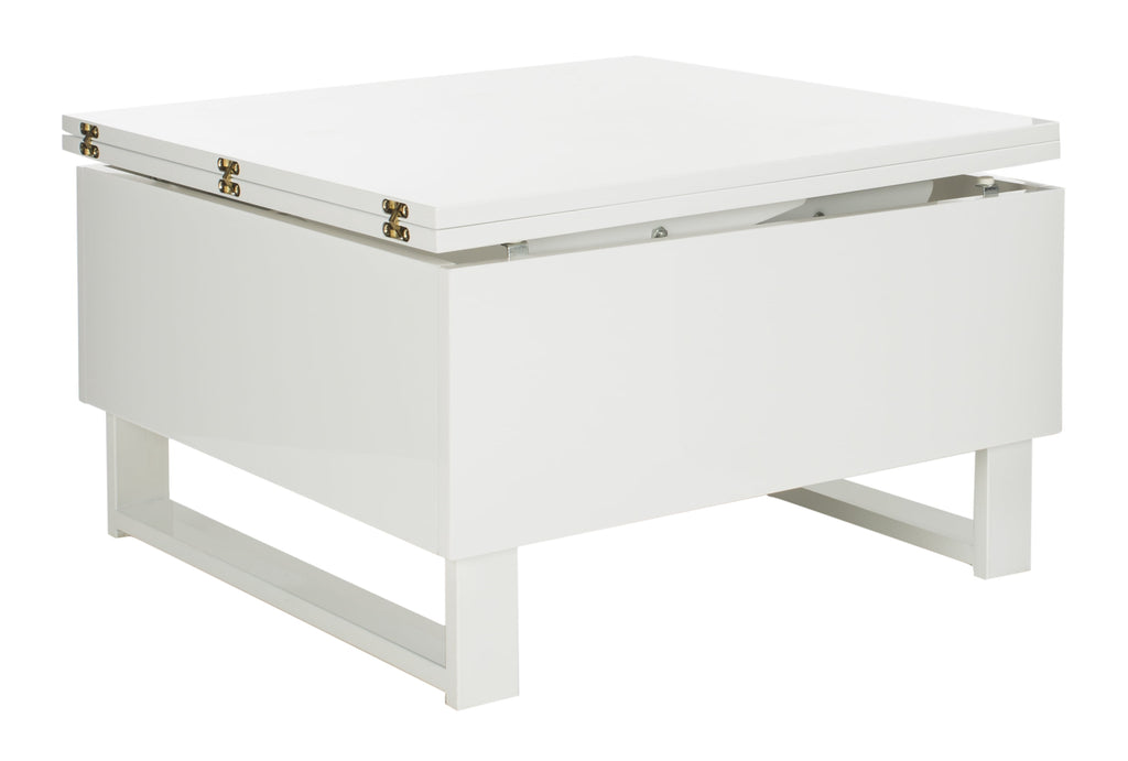 Velmora™ Vanna Lift-Top Solid Glam Coffee Table, White