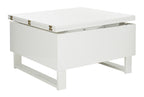 Velmora™ Vanna Lift-Top Solid Glam Coffee Table, White