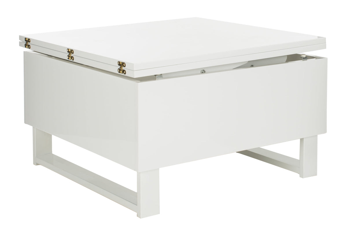 Velmora™ Vanna Lift-Top Solid Glam Coffee Table, White