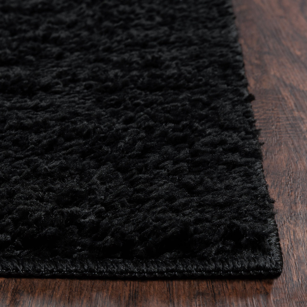 Velmora™ (2 pack) Traditional Solid Black Shag Indoor Area Rug, 3' x 4'8"