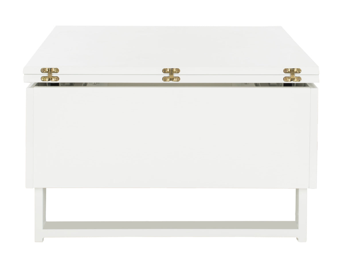 Velmora™ Vanna Lift-Top Solid Glam Coffee Table, White