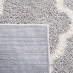Velmora™ Gray & Ivory Plush Trellis Shag Indoor Area Rug, 5' x 7'
