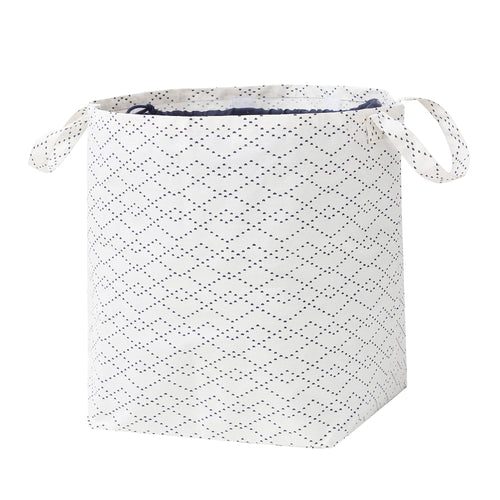Velmora™ (2 pack) White/Black Lattice Laundry Tote, 16 in x 20 in