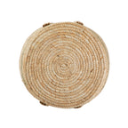 Velmora™ Natural Maize Colored Stripe Basket, Green, Large