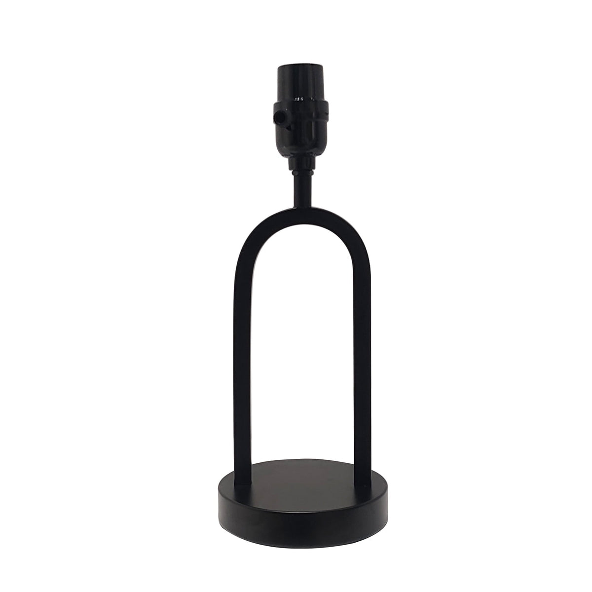 Velmora™ (3 pack) 16.75 in Black Metal Arch Table Lamp with White Fabric Shade