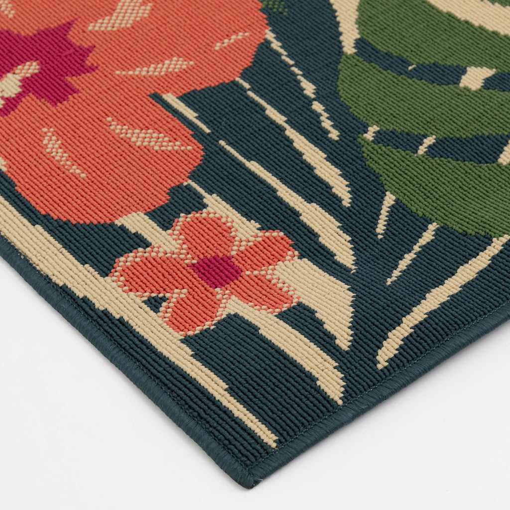 Velmora™ 7'x10' Pink Palm Outdoor Rug
