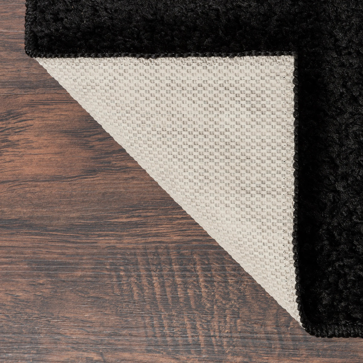 Velmora™ (3 pack) Traditional Solid Black Shag Indoor Area Rug, 5' x 7'