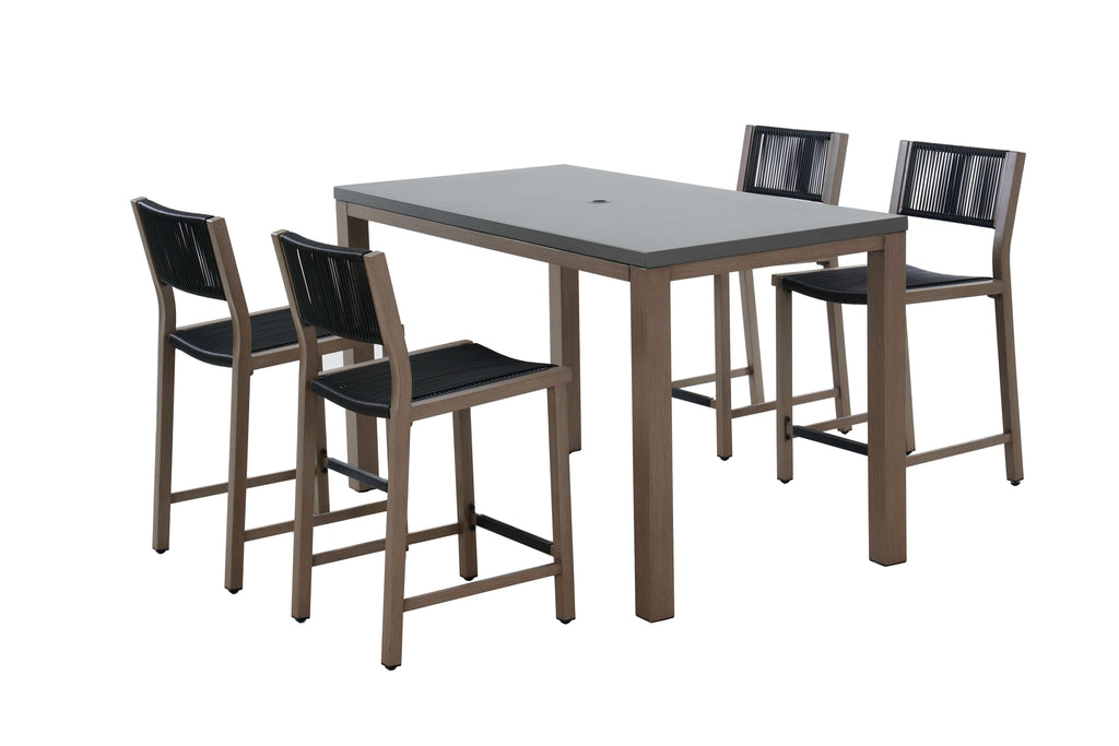 Velmora™ Tarren 5-Piece High Dining Set, Black