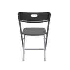 Velmora™ Resin Seat & Back Folding Chair, Black, 4-Pack